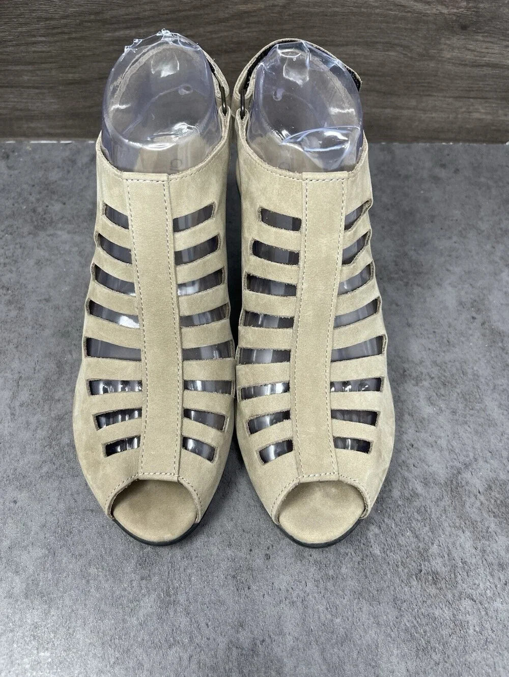 Arche Enexor Slingback Sandals Womens Size 7 (38) Brown Suede Wedge Heel